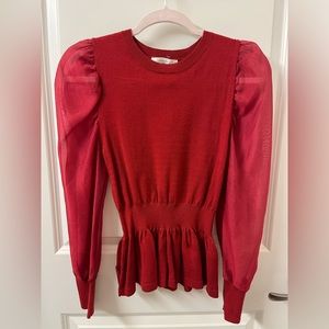 💎NWT💎 IDEM DITTO Sheer Sleeve Sweater